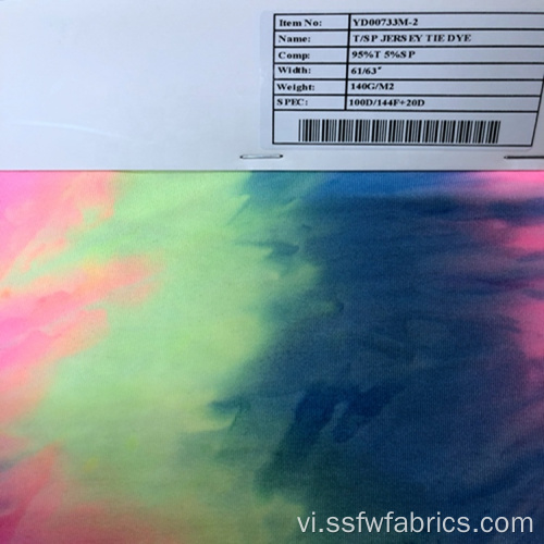 Tie Dye Vải Jersey Spandex tùy chỉnh